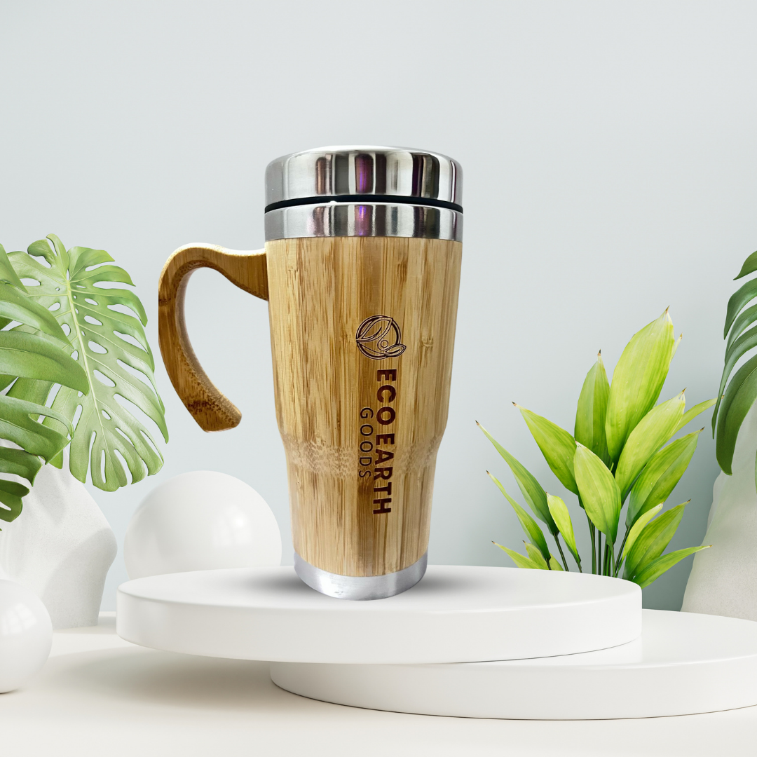 BAMBOO TUMBLER WITH HANDLE/CURVE